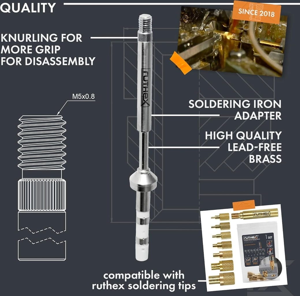 ruthex 1x soldering tip adapter compatible with the ts100 ts101 pinecil series 1 pc 729280 en ruthex 1x soldering tip adapter compatible with the ts100 ts101 pinecil series 1 pc 729280 en
